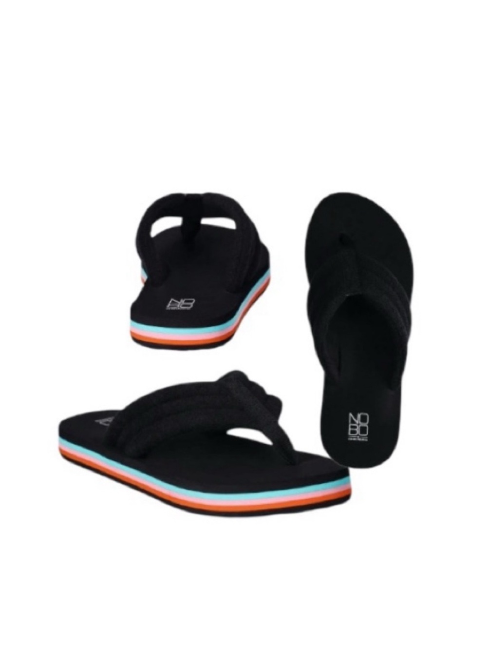 No Boundaries Quilted Terry Flat Flip Flop Sandals